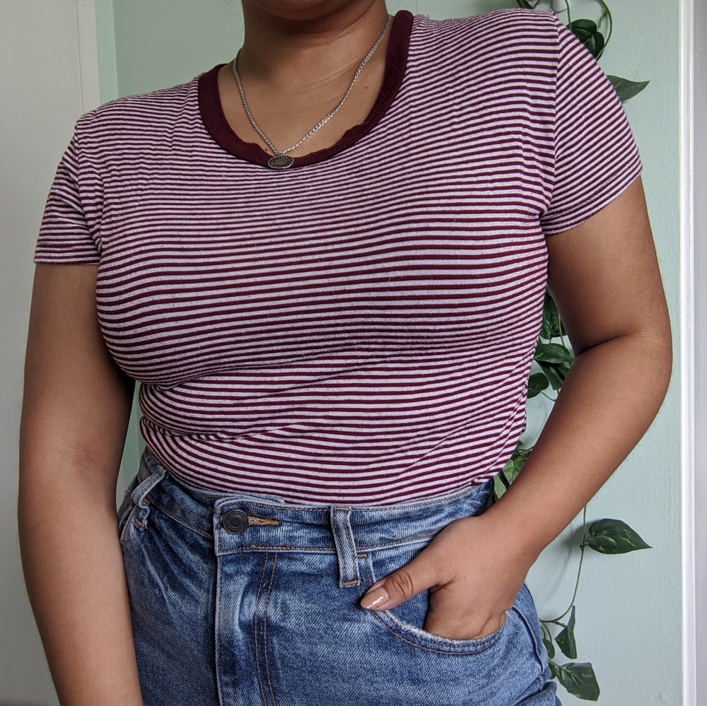 Brandy Melville Striped T-Shirt 90s